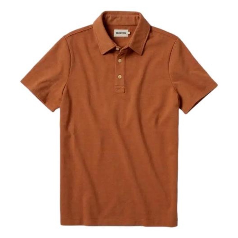 Taylor Stitch Heavy Bag Polo in Apricot - S